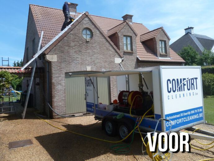 Dak ontmossen landelijke woning 4